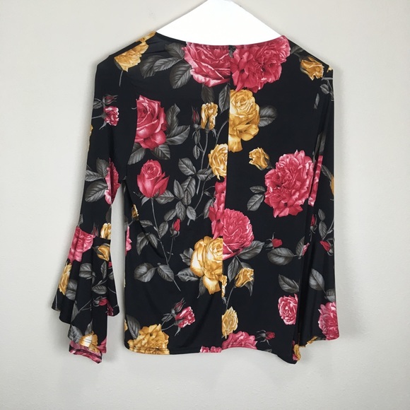 Whisper black rose lace front tunic, Size 3X - Picture 7 of 8